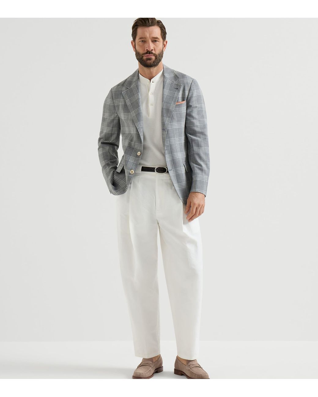 Brunello Cucinelli Brown Suede Loafers