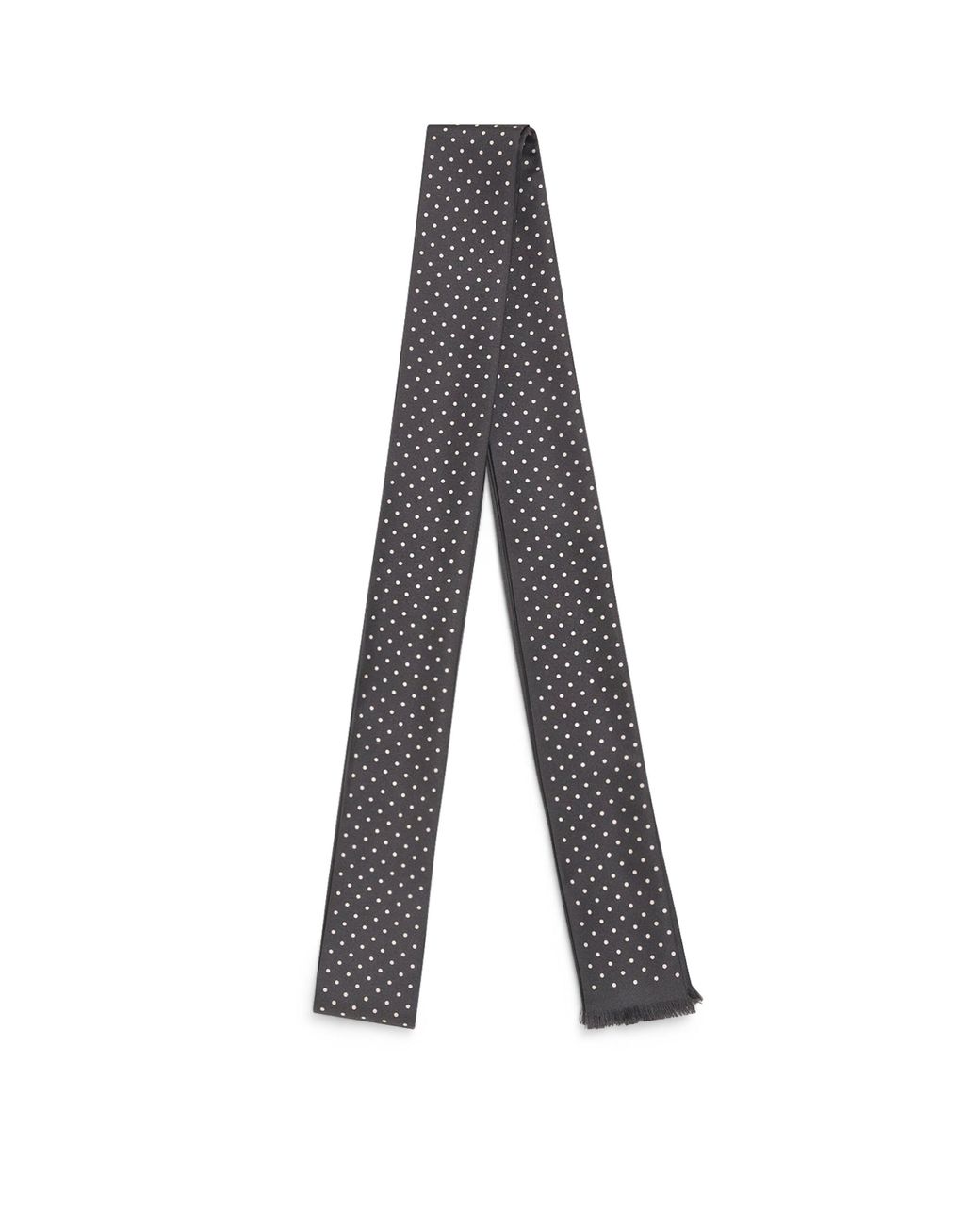 Tom Ford Gray Silk Polka-Dot Scarf for men