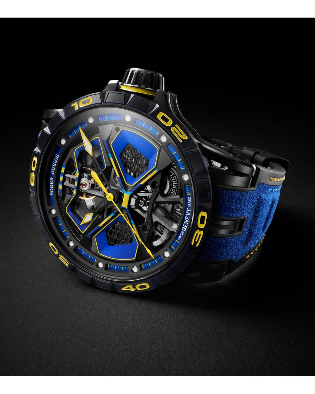 Roger Dubuis Blue X Lamborghini Titanium Excalibur Spider Monobalancier Huracán Watch