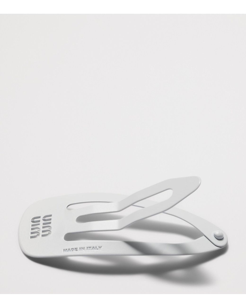 Miu Miu White Metal Logo Hair Clips