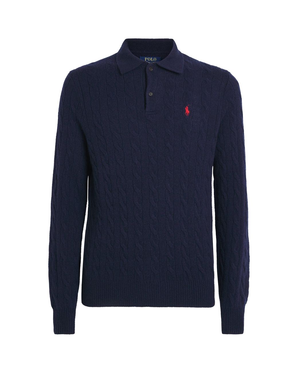 Polo Ralph Lauren Blue Wool-Cashmere Polo Sweater for men