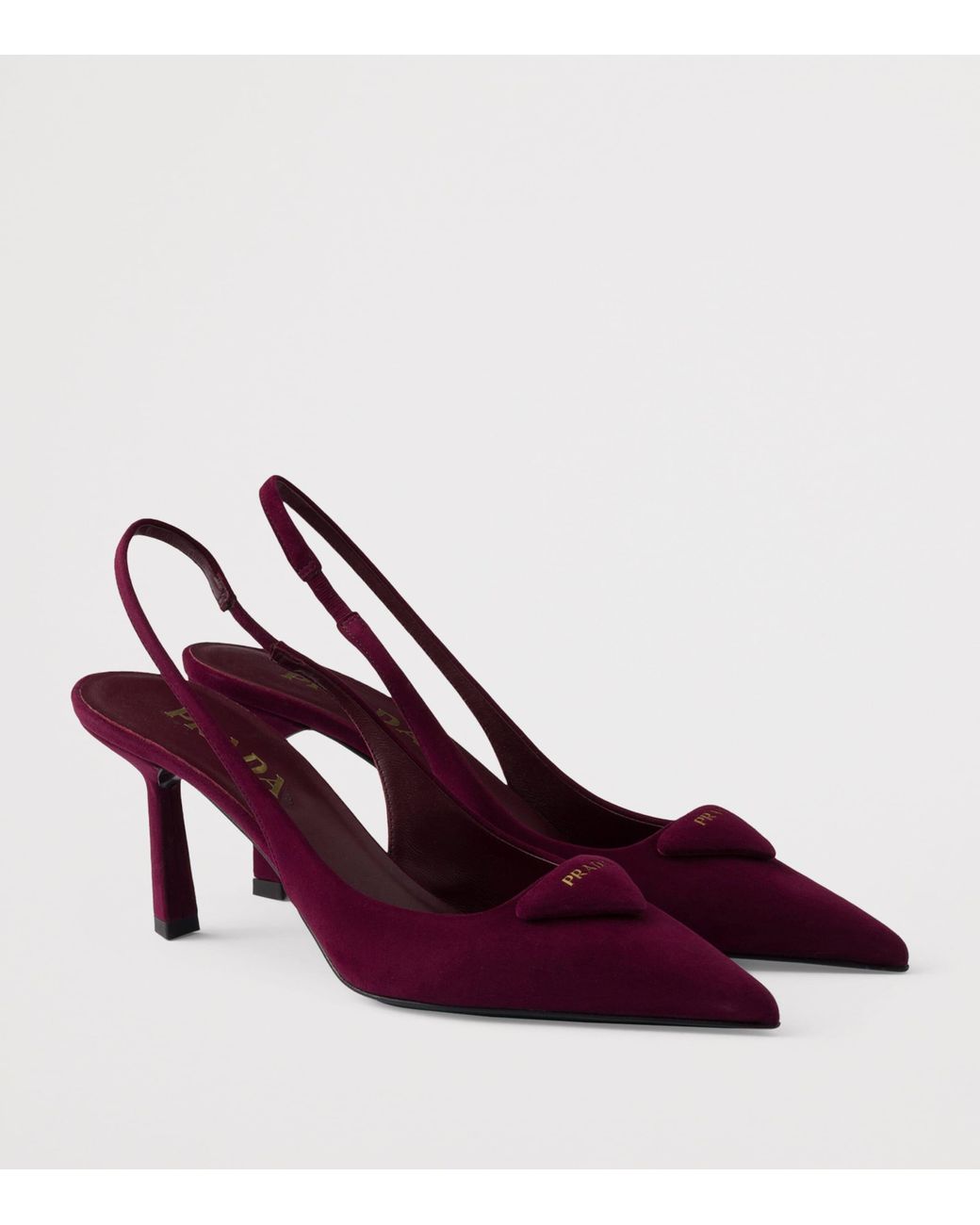 Prada Purple Suede Slingback Pumps 75