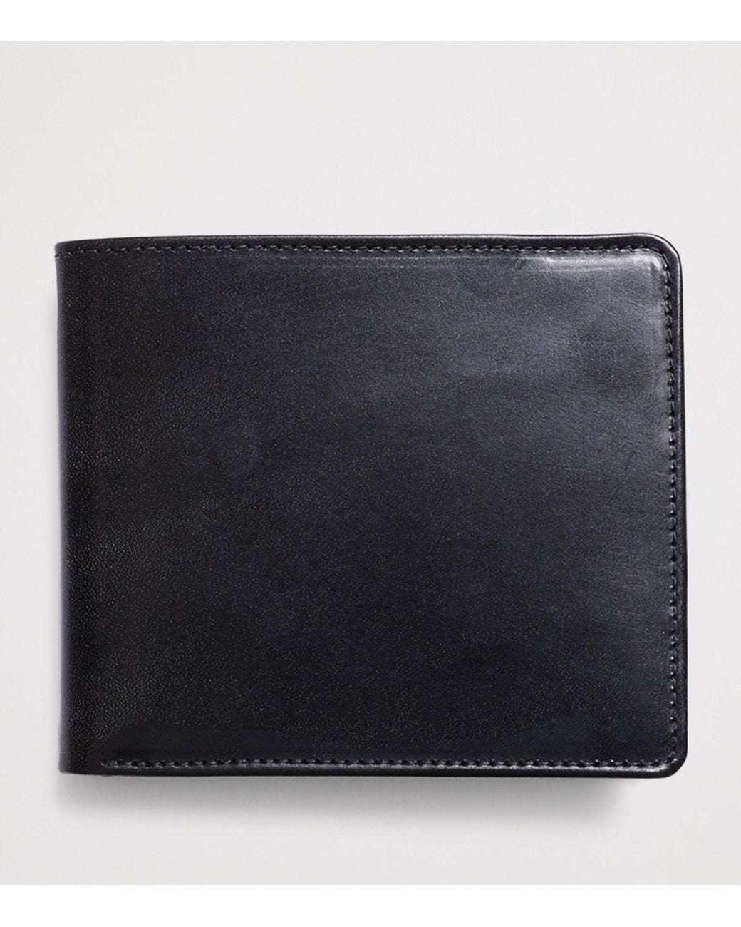 Swaine Black Leather Bifold Wallet for men