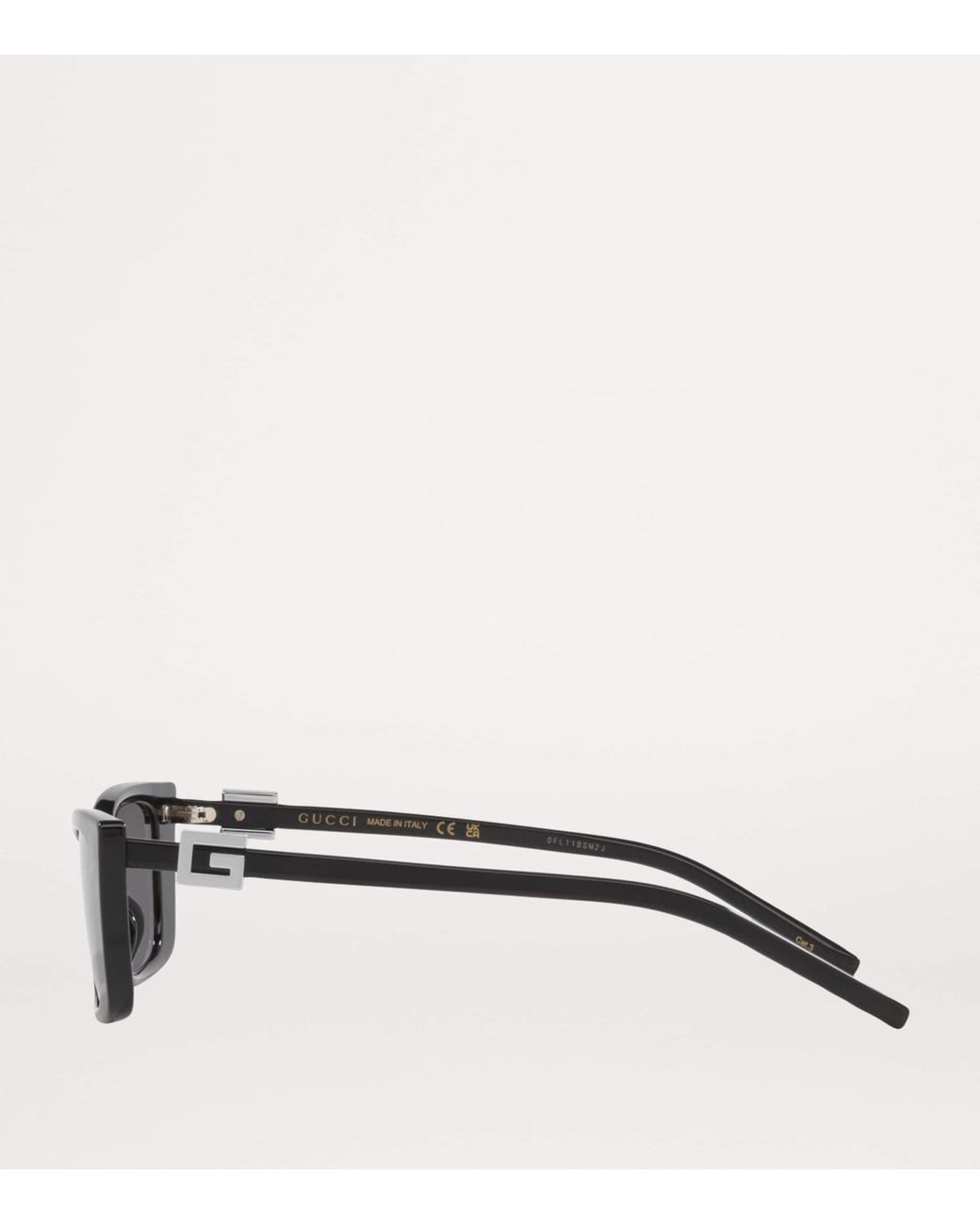 Gucci Gray Slim Cat-Eye Sunglasses