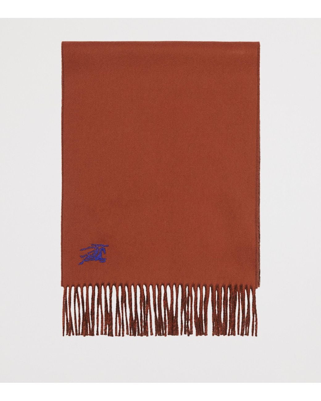 Burberry Brown Cashmere Reversible Ekd Scarf