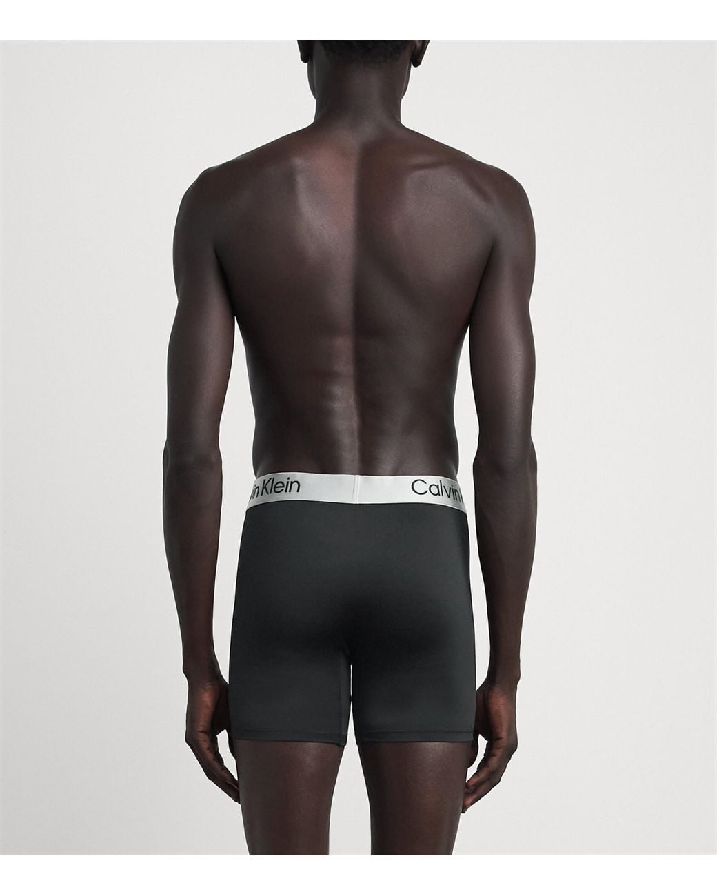Calvin Klein Black Microfiber-Stretch Boxer Briefs for men