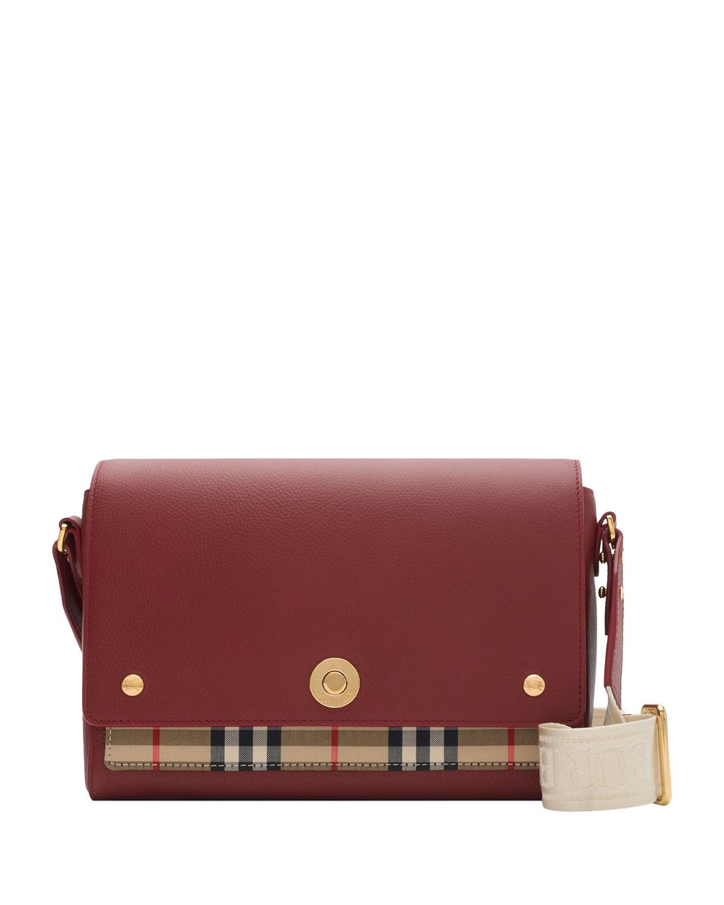 Burberry Purple Leather Note Cross-Body Bag