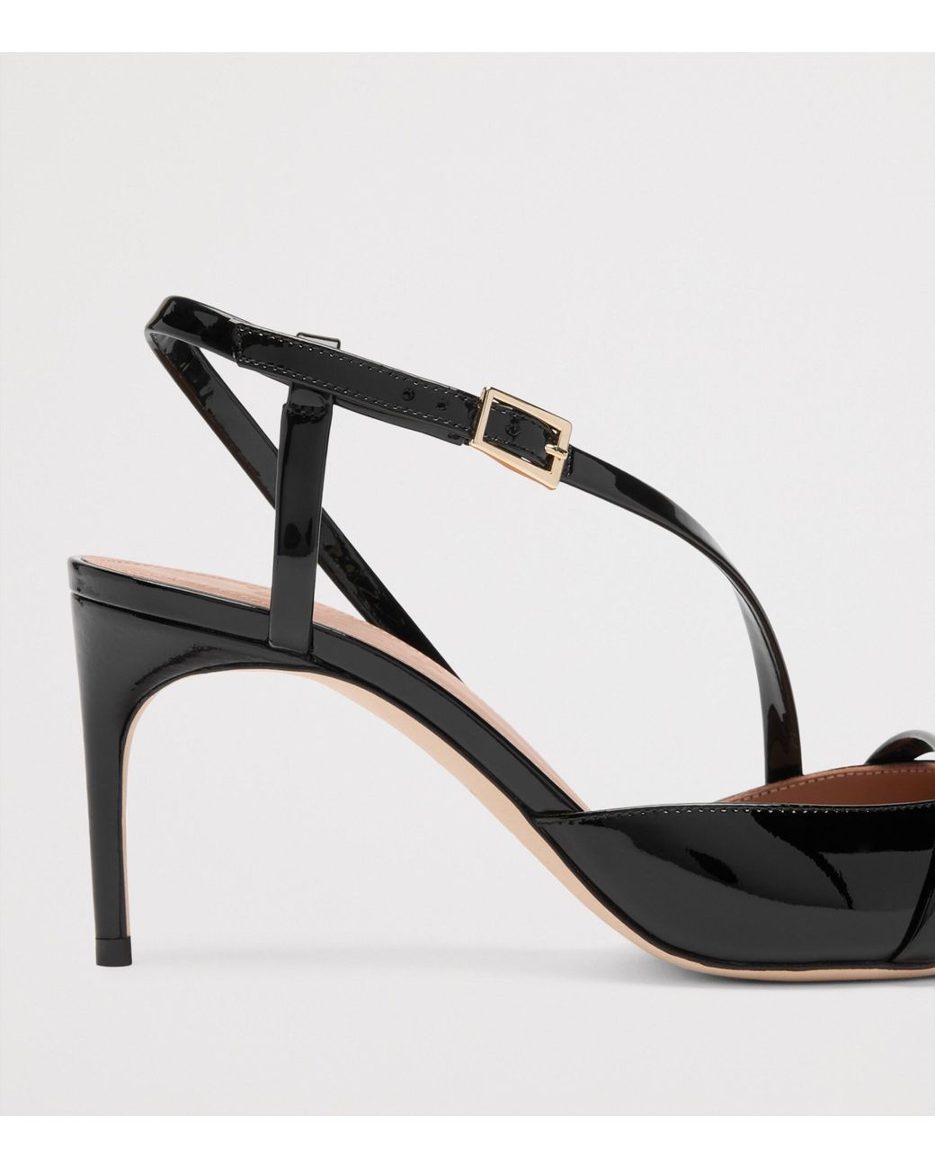 Malone Souliers Black Patent Leather Valeria Slingback Pumps 70