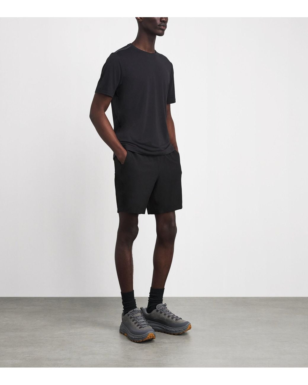 vuori Black Trail Shorts for men