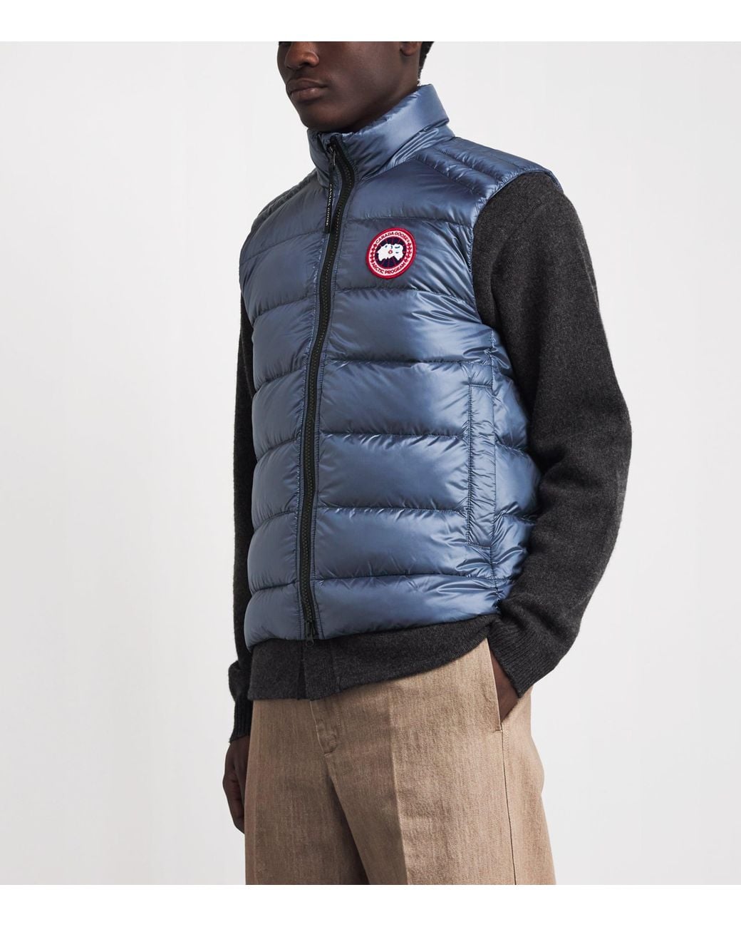 Canada Goose Blue Down Quilted Crofton Gilet for men