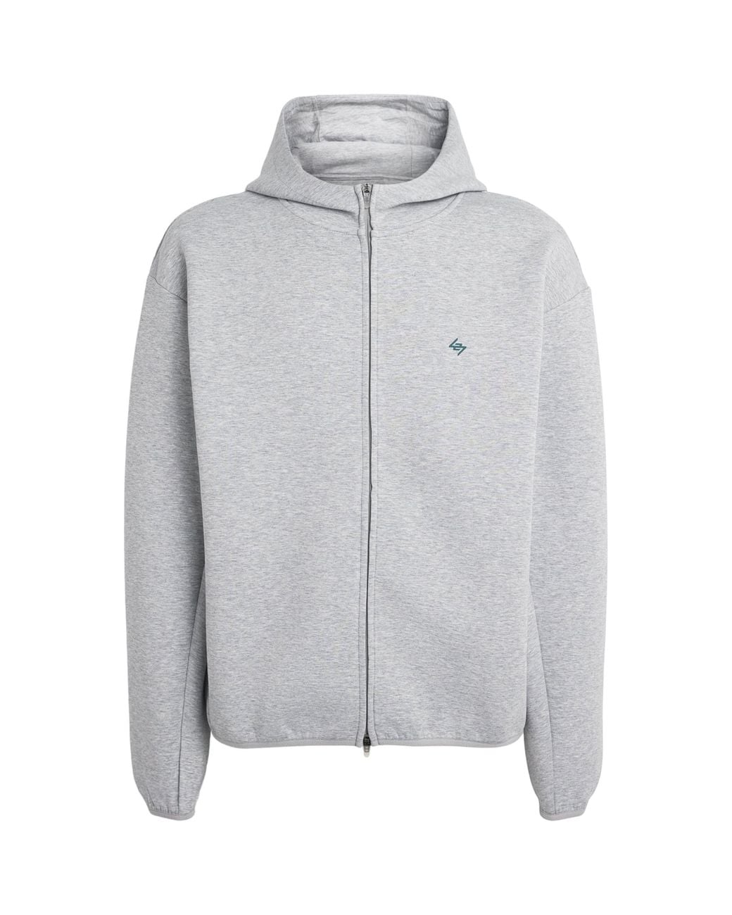 REPRESENT 247 Gray 247 Numbers Zip-Up Hoodie for men