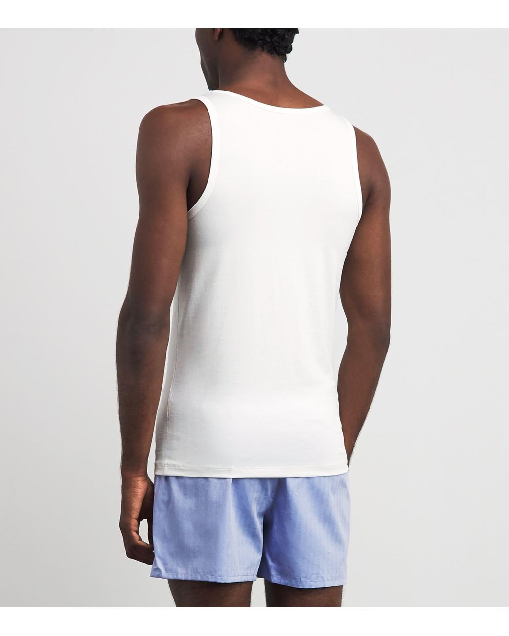 Falke White Egyptian Cotton Vests for men