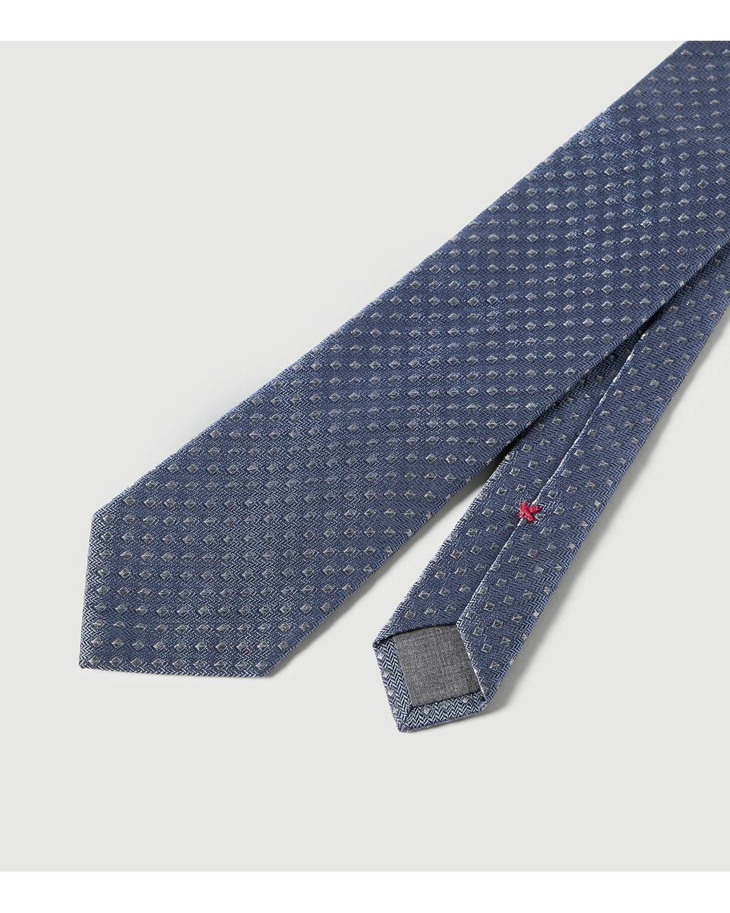 Brunello Cucinelli Blue Silk Jacquard Tie for men