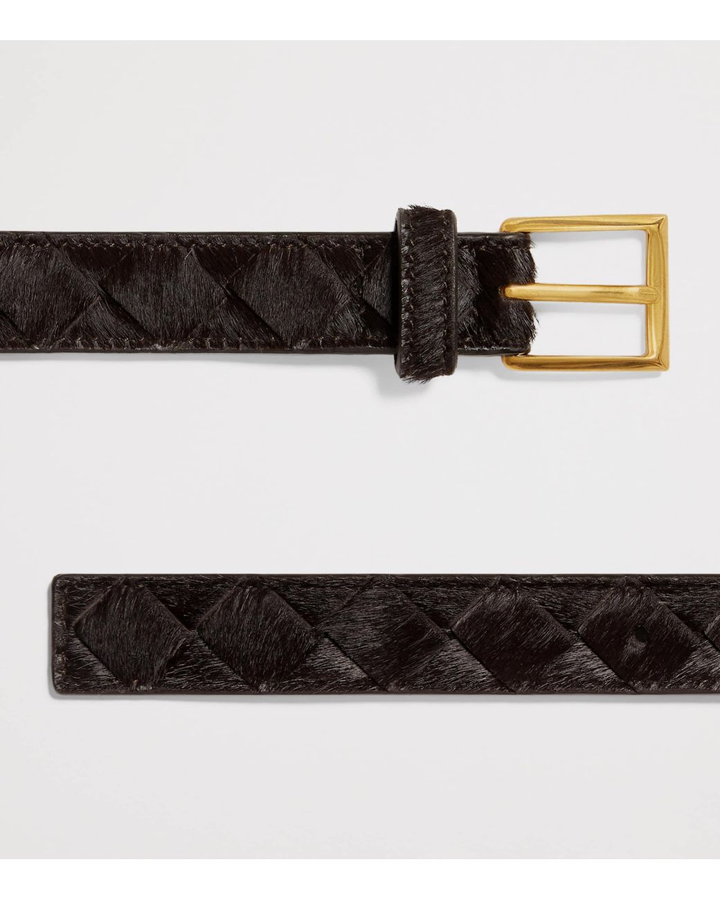 Bottega Veneta Black Pony Hair Solo Belt