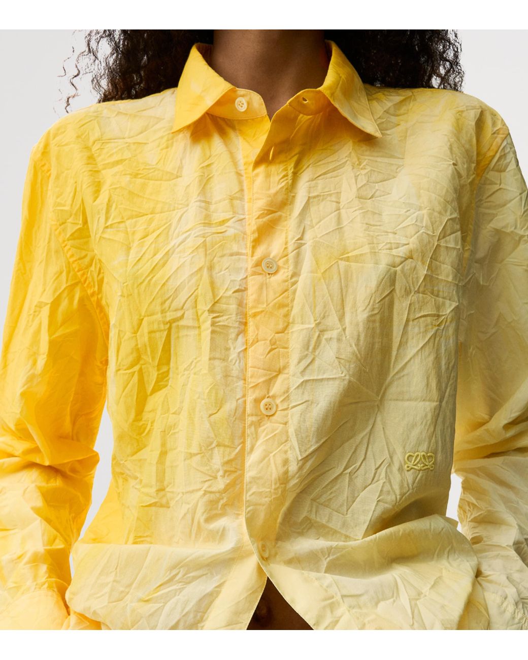 Loewe Yellow Cotton-Blend Dyed Shirt