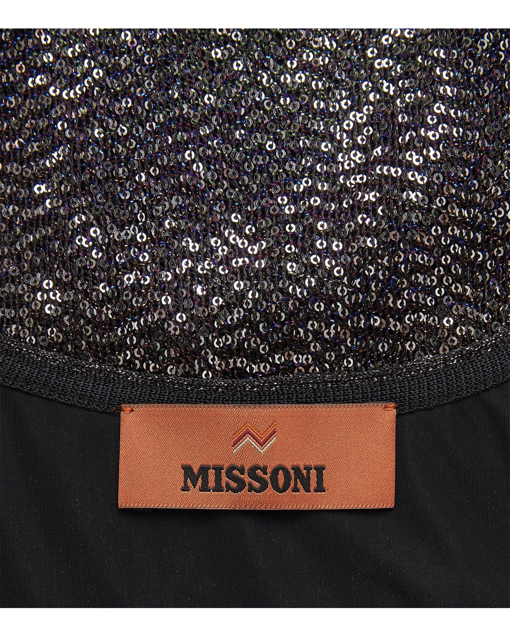 Missoni Black Sequin Chevron Mini Dress