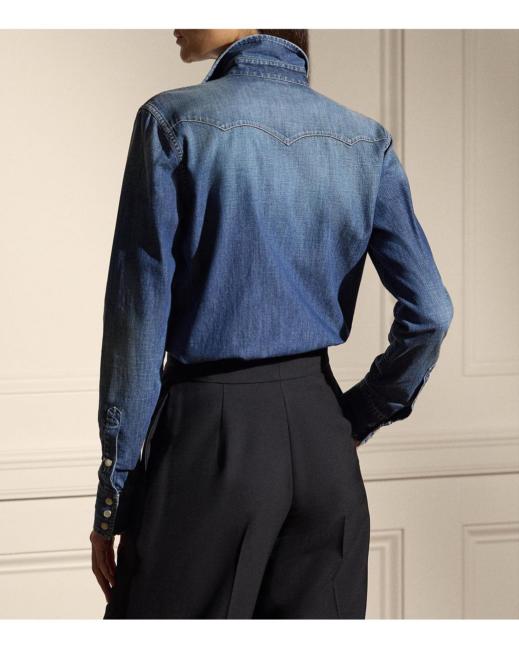 Ralph Lauren Blue Denim Western Shirt