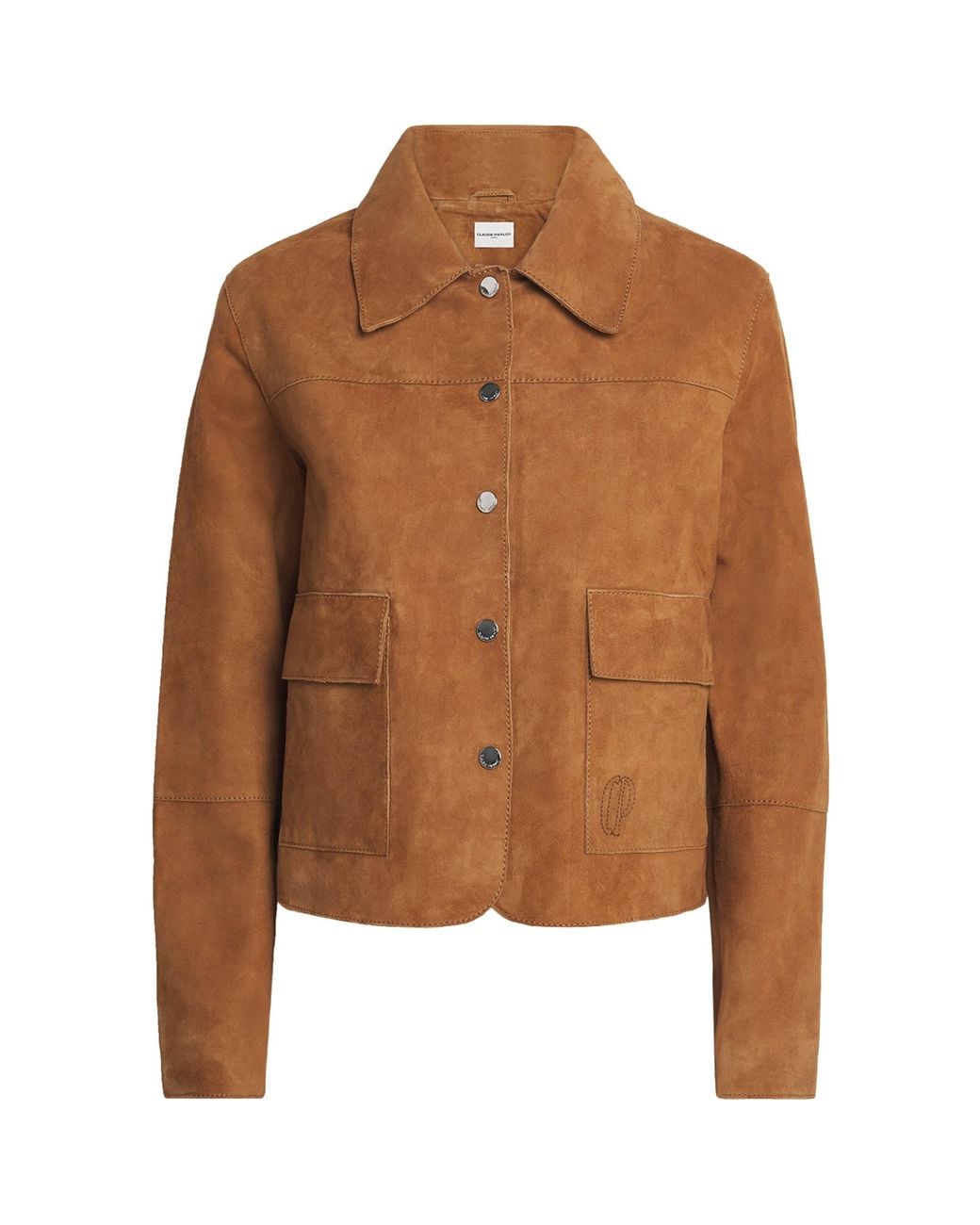Claudie Pierlot Brown Suede Shirt-Style Jacket