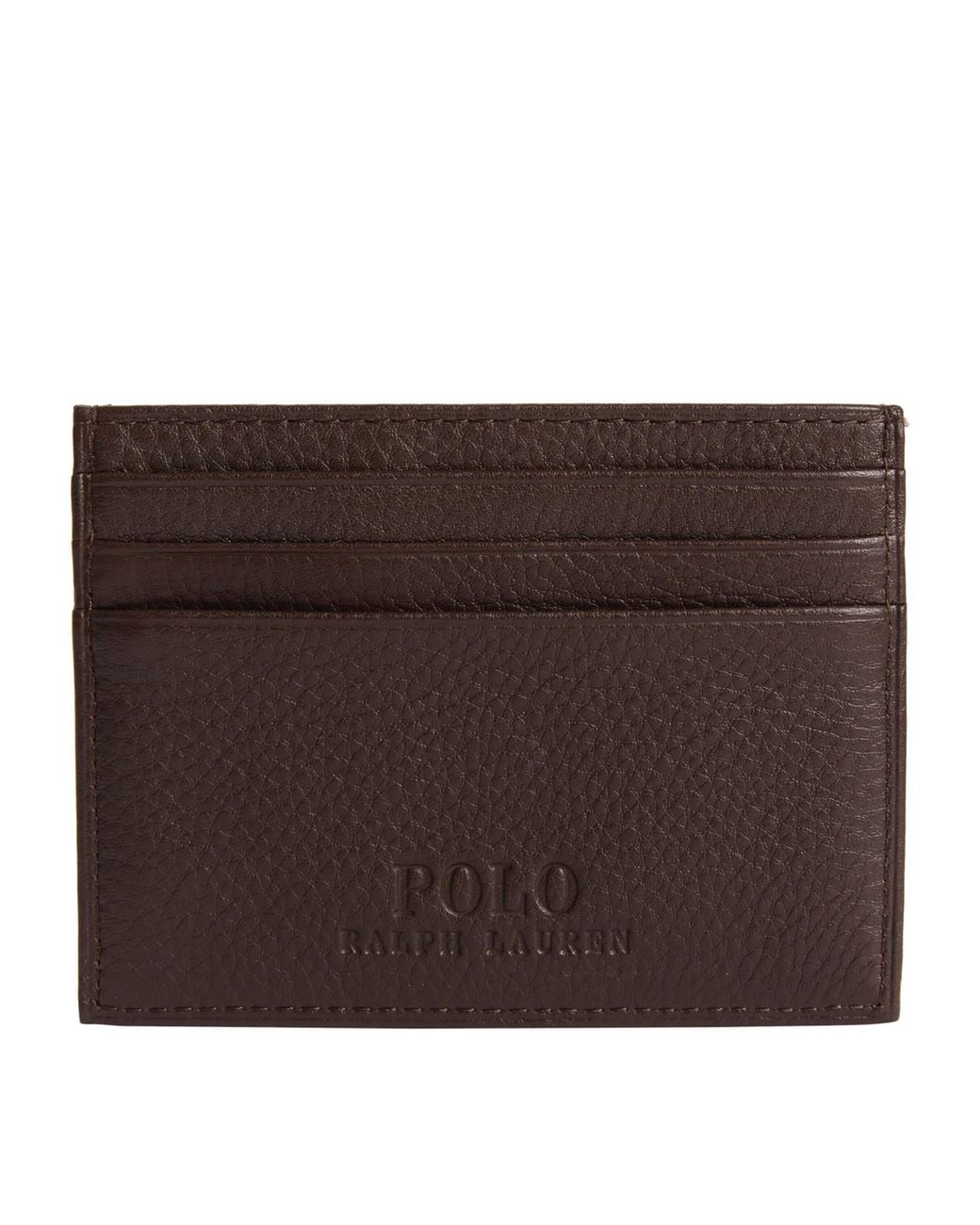 Polo Ralph Lauren Black Leather Logo Card Holder for men