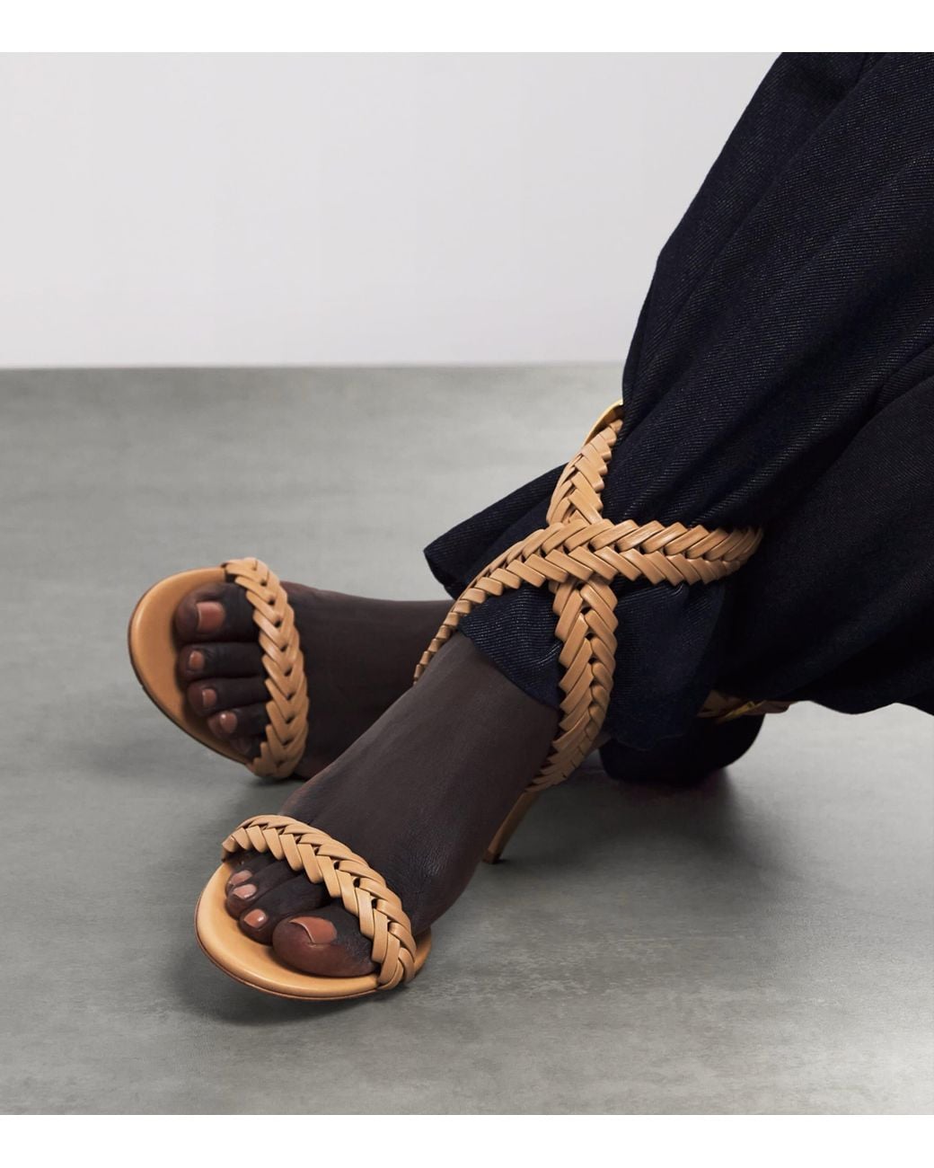 Zimmermann Metallic Calf Leather Helix Sandals 75