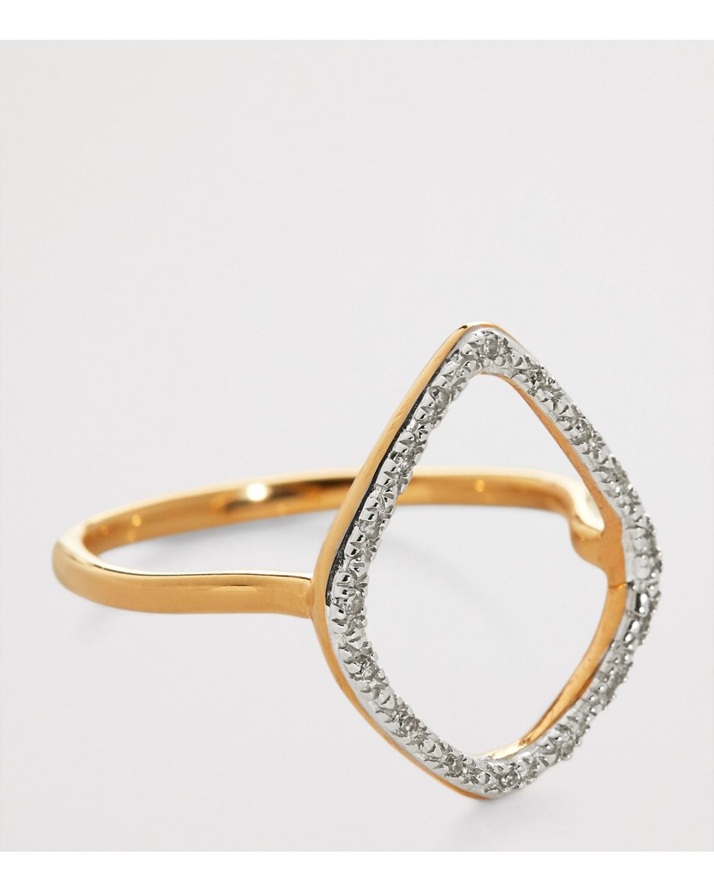 Monica Vinader Metallic Vermeil And Diamond Riva Kite Ring