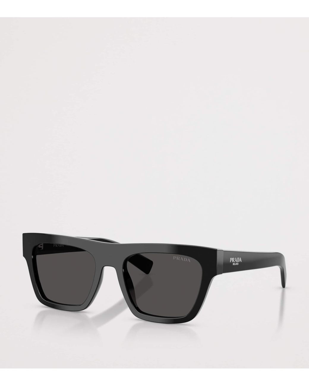 Prada Black Acetate Rectangular Sunglasses for men