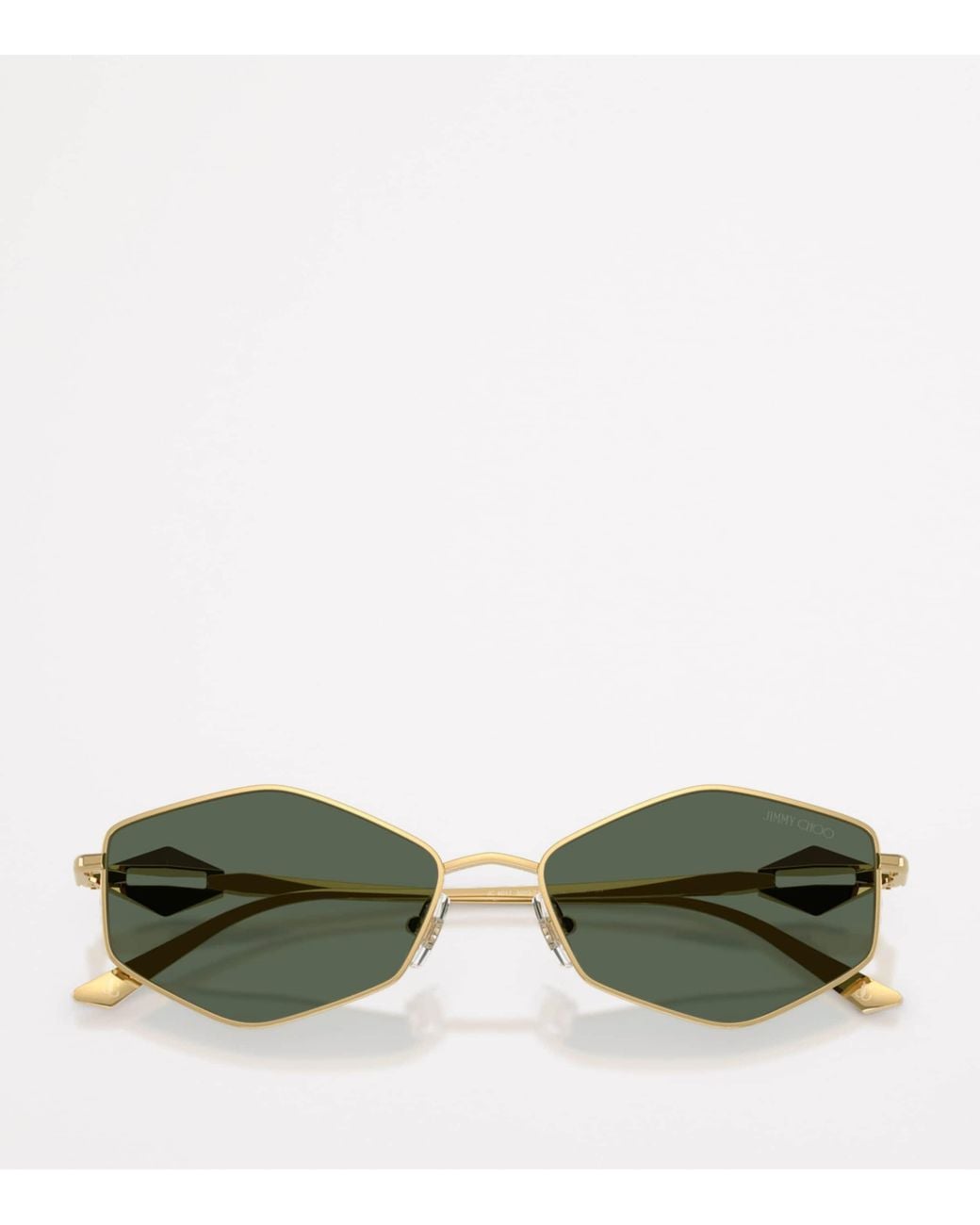 Jimmy Choo Green Wire Hexagonal Zoey Sunglasses