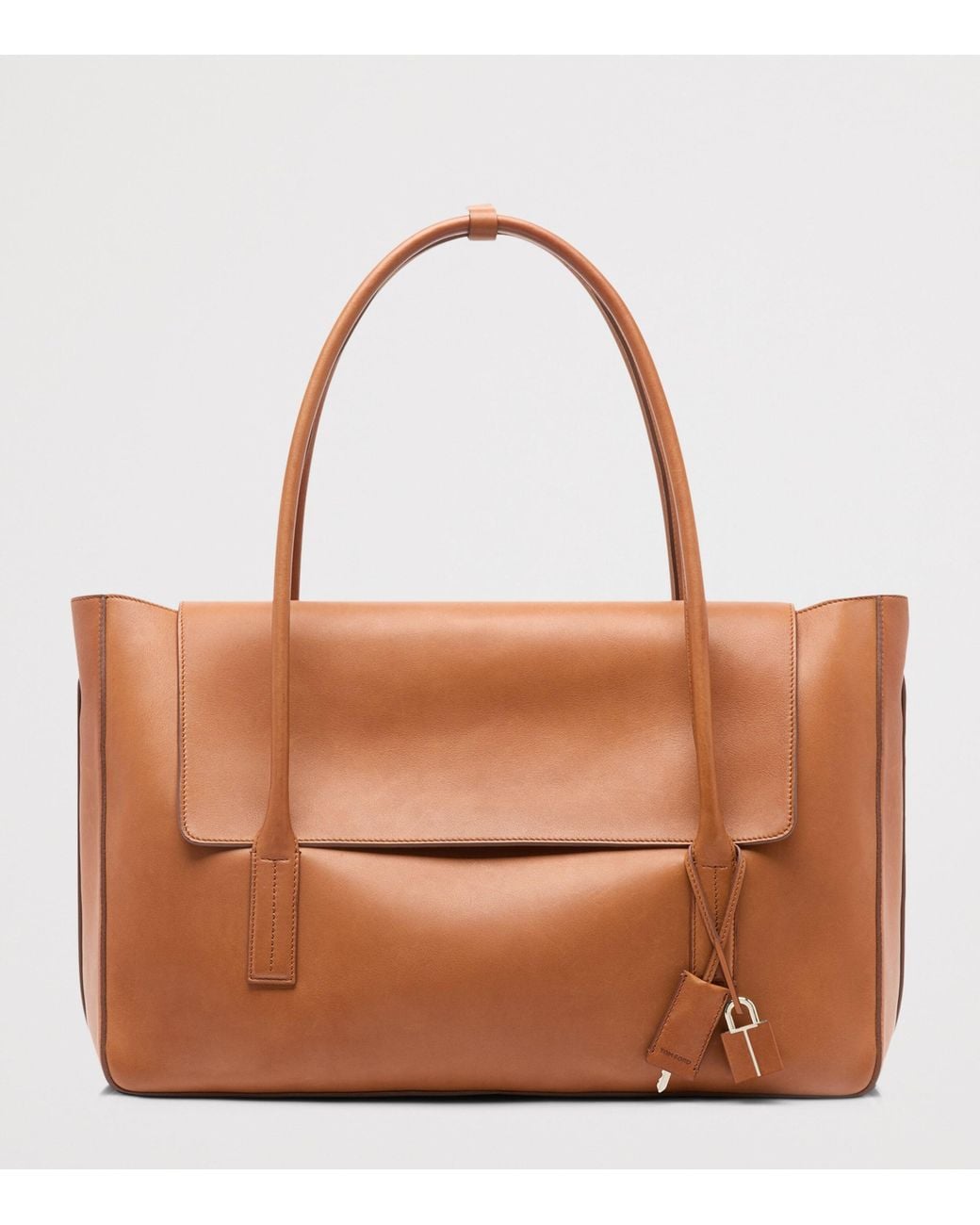 Tom Ford Brown Large Leather Eclipse Shoulder Bag