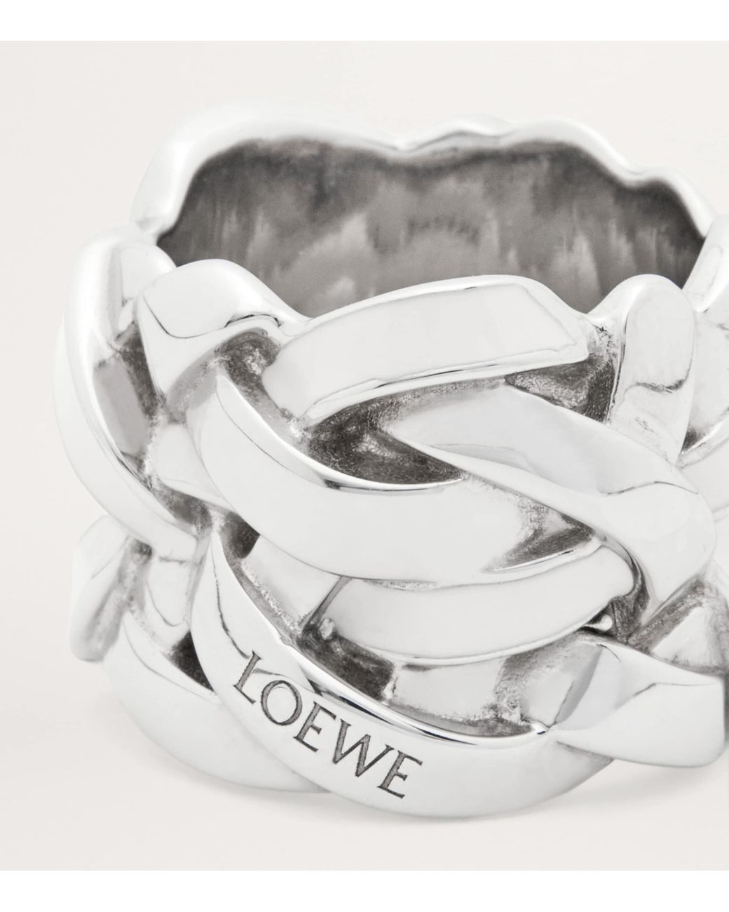 Loewe Gray Sterling And Enamel Nest Ring