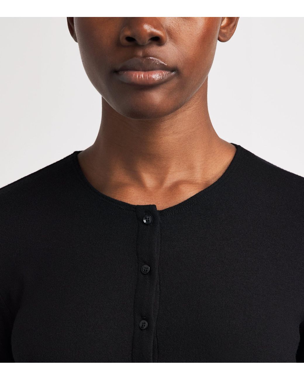 Leset Black Jersey Lauren Classic Cardigan