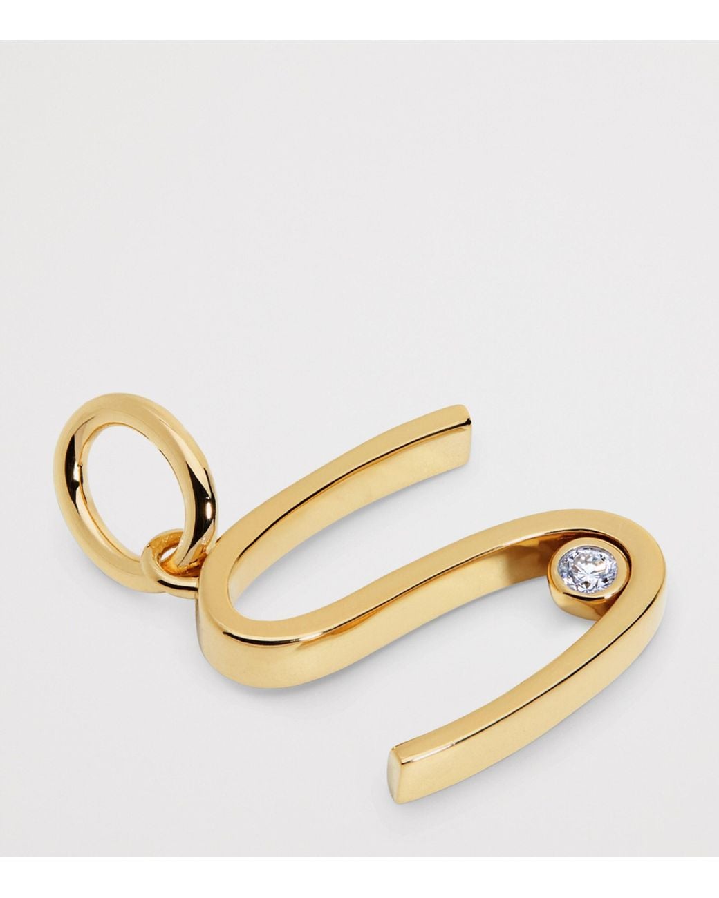 Monica Vinader Metallic Vermeil And Diamond S Initial Pendant