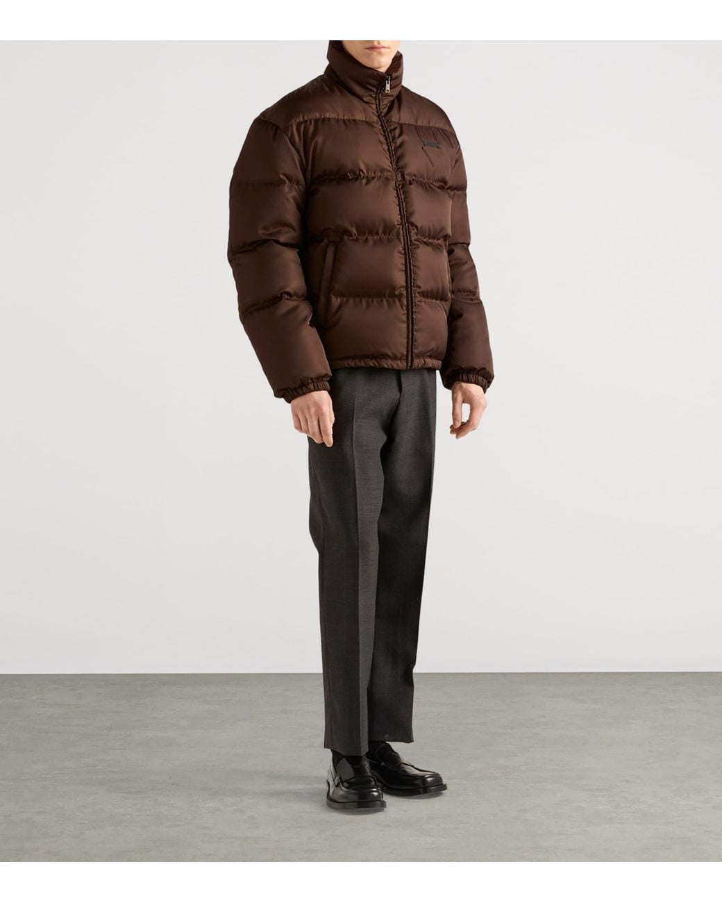 Prada Brown Cacao-Coloured Down Jacket for men
