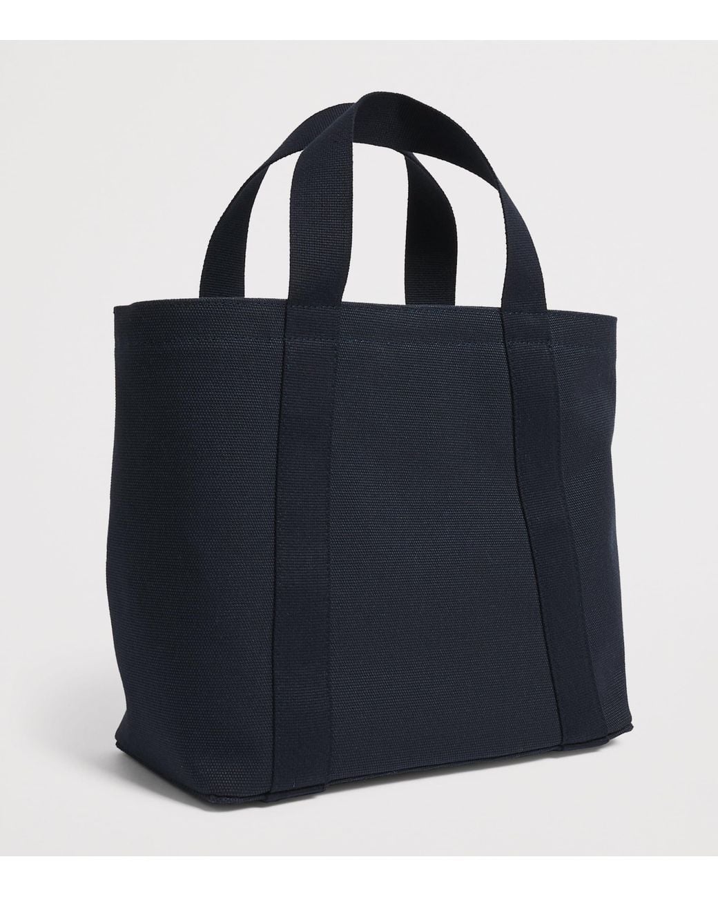 Harrods Black Small Cotton Canvas British Rosette Tote Bag