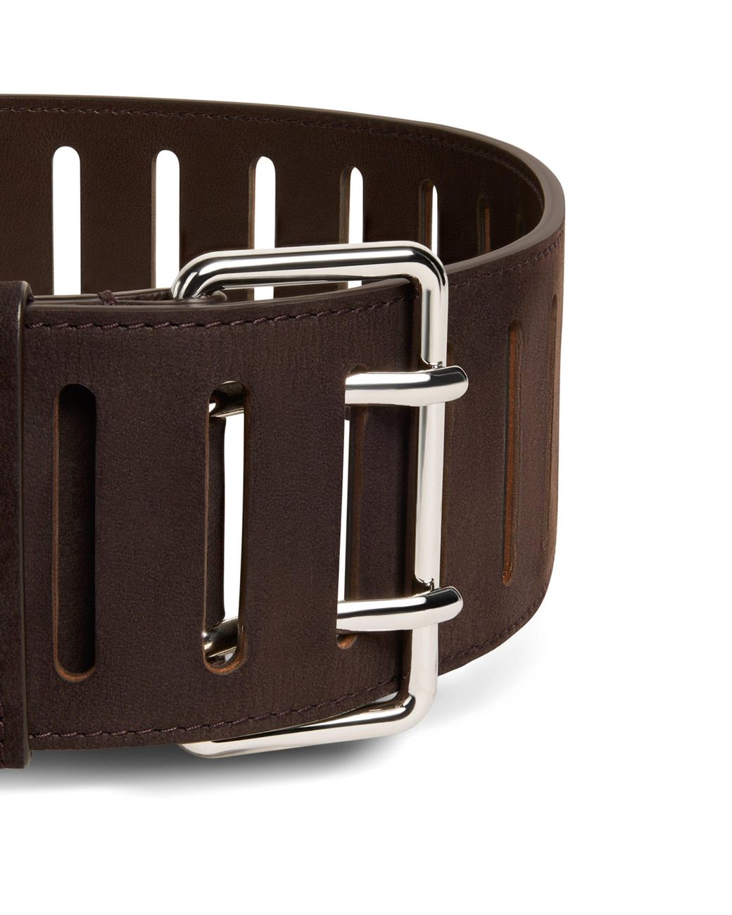 Alaïa Black Leather Rectangular Buckle Belt