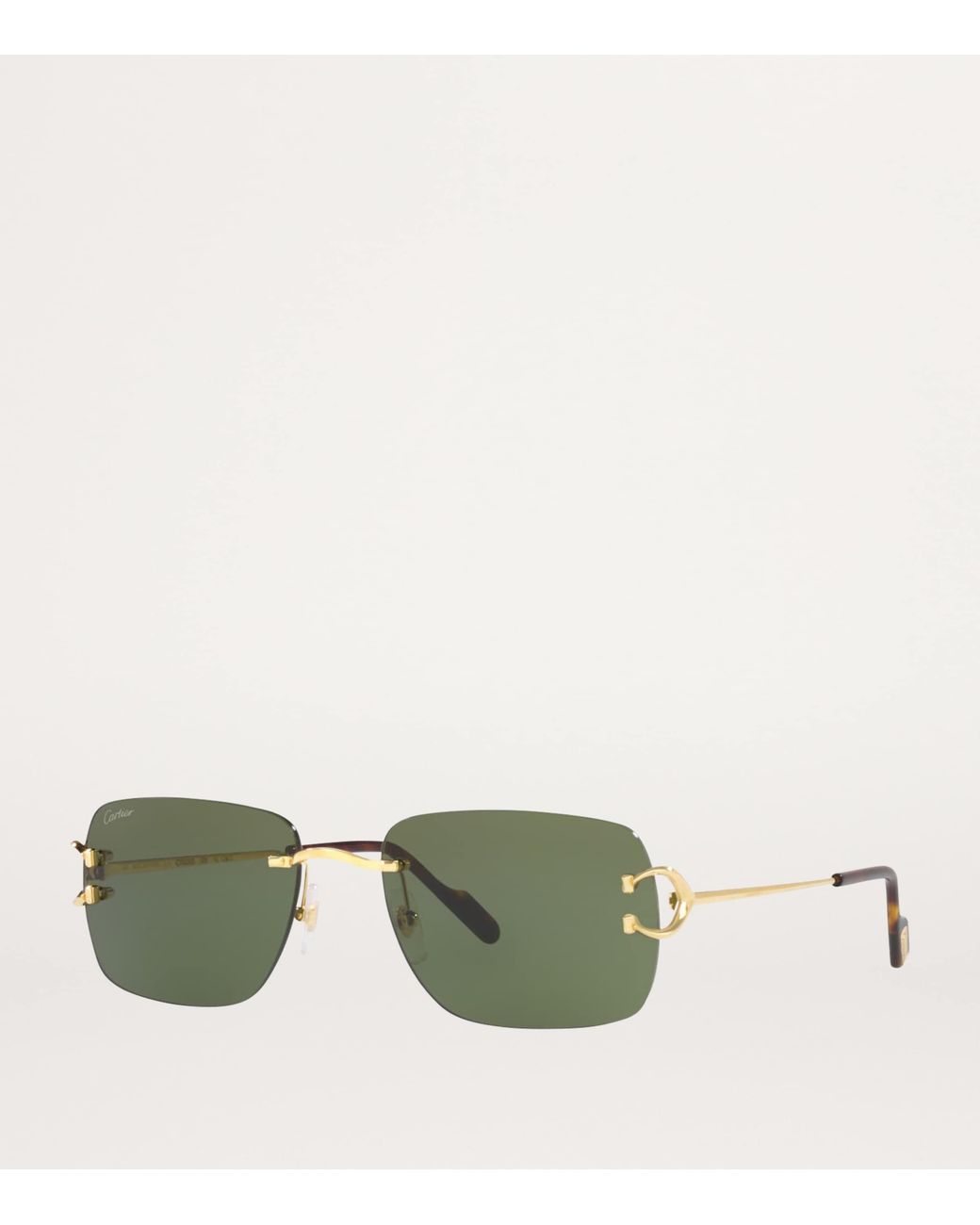 Cartier Green Rectangular Sunglasses for men