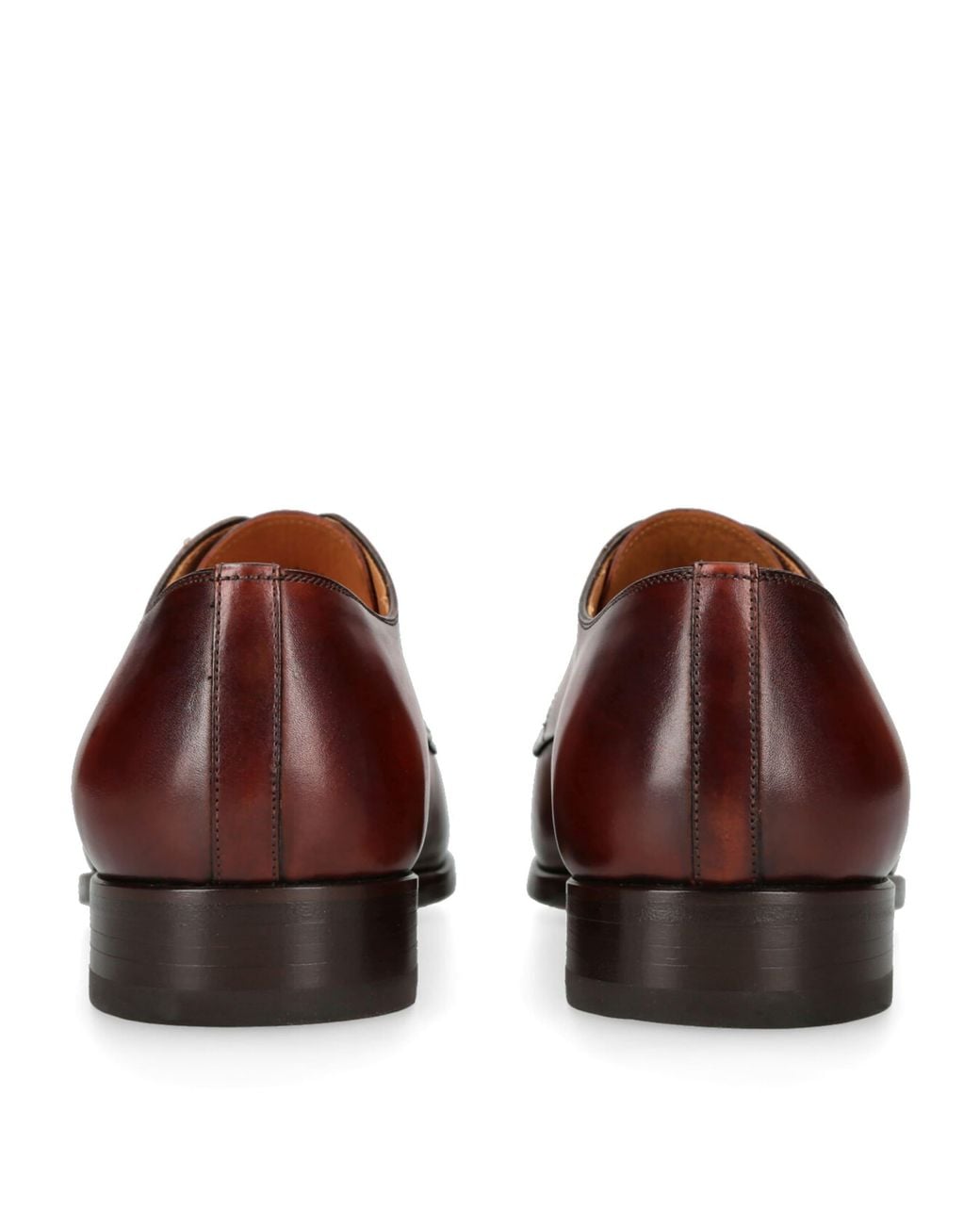 Magnanni Shoes Brown Leather Derby Shoes for men