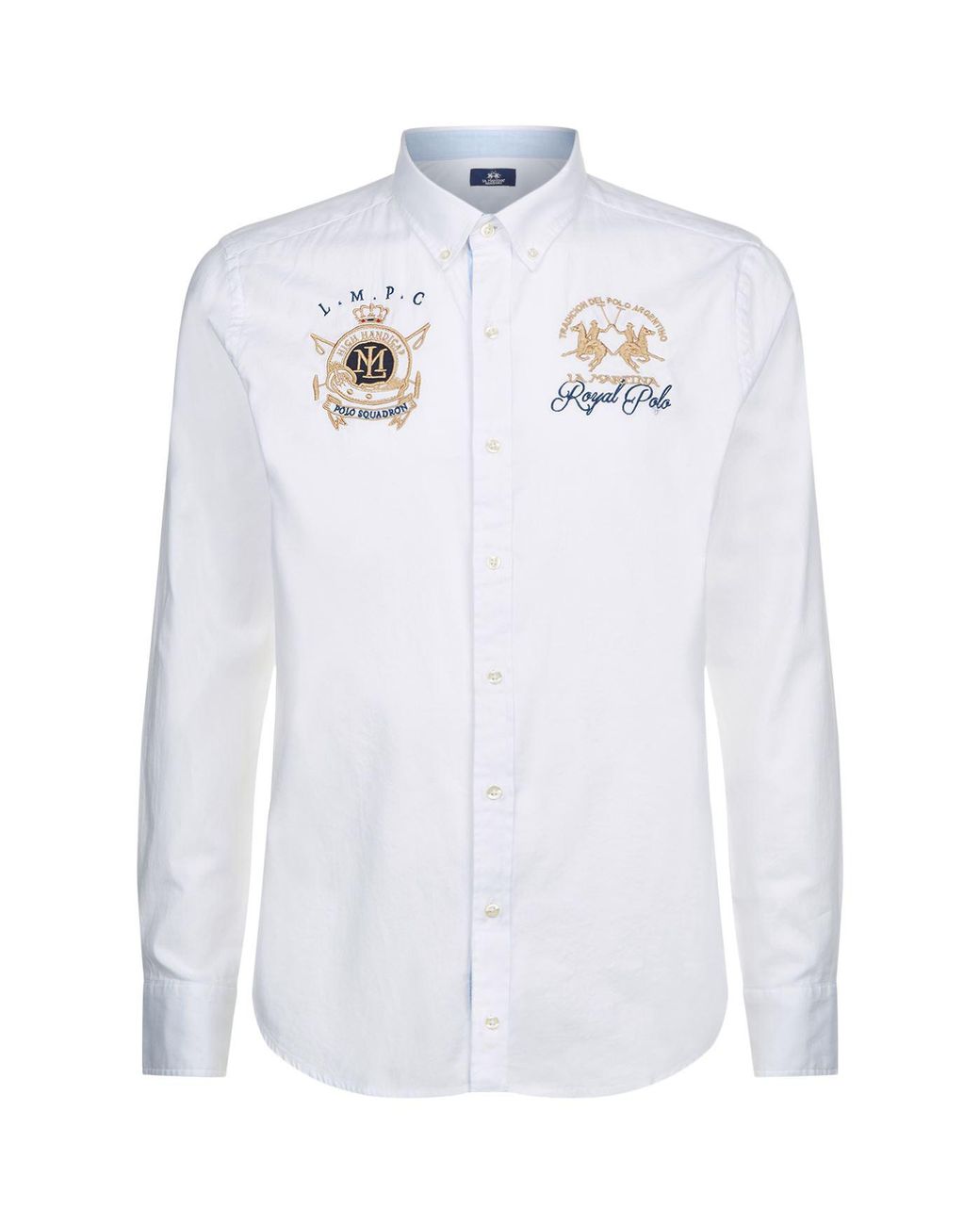 La Martina Oxford Shirt in White for Men | Lyst