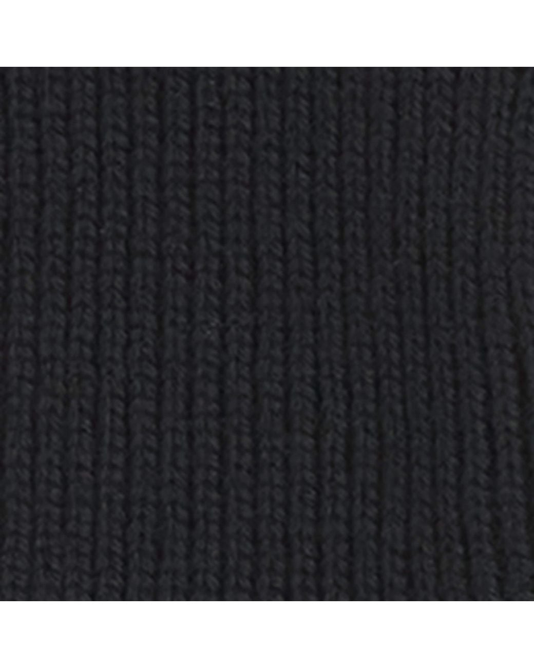 Moncler Black Wool Logo Gloves for men