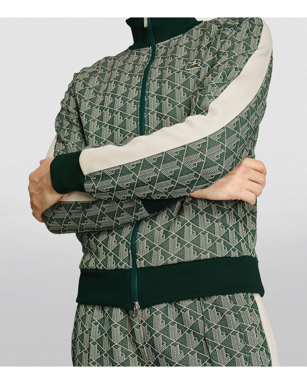 トップス LACOSTE Monogram Jacquard Track Jacket Lacoste Paris monogram-jacquard track jacket - ShopStyle