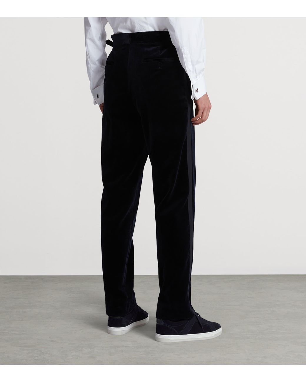 Dunhill Black Velvet Evening Trousers for men