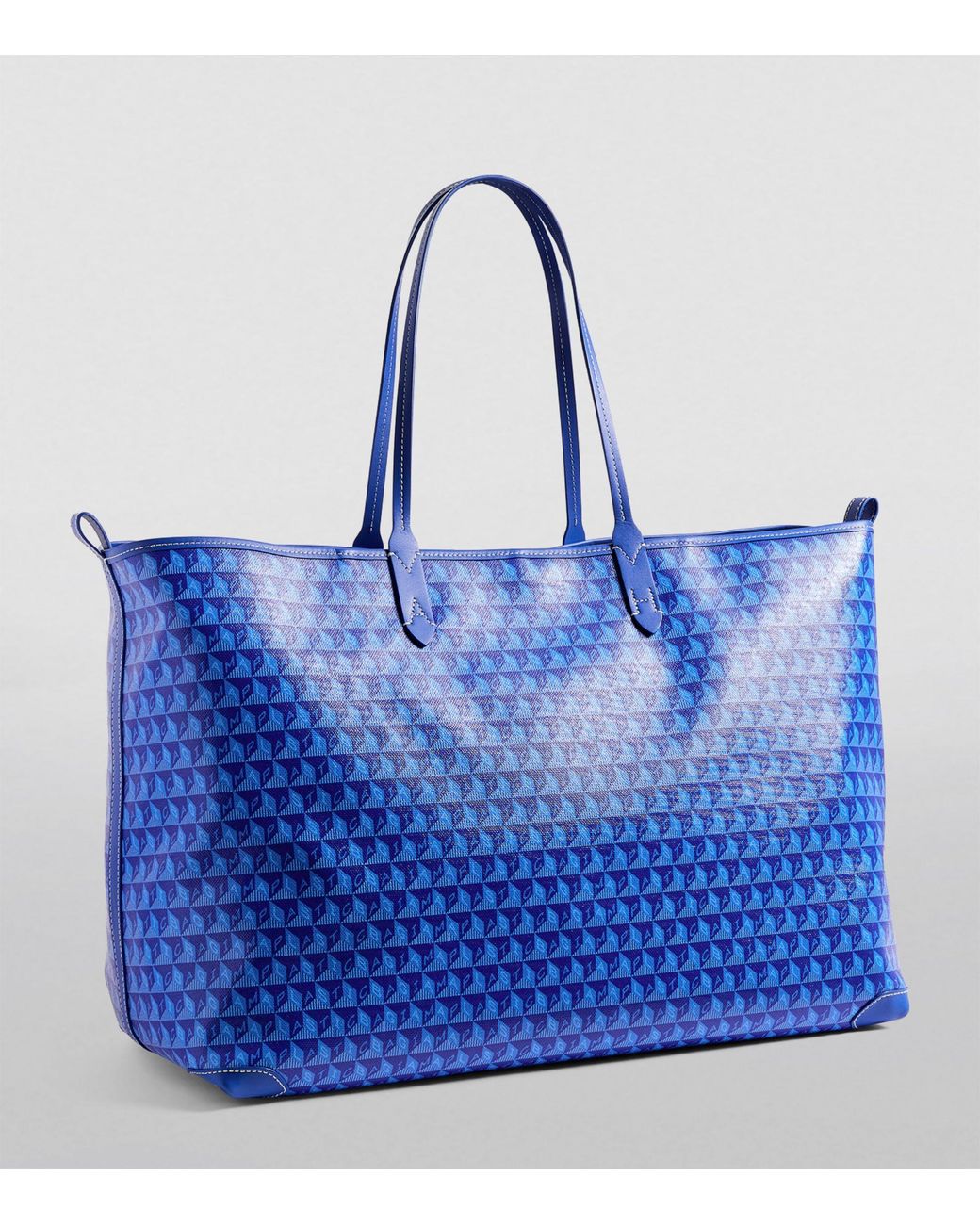 Goyard Saint Louis Junior Tote Hand Bag PVC Canvas Leather White