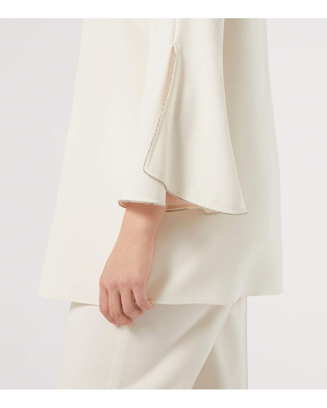 Marina Rinaldi Natural Embellished Belted Blazer