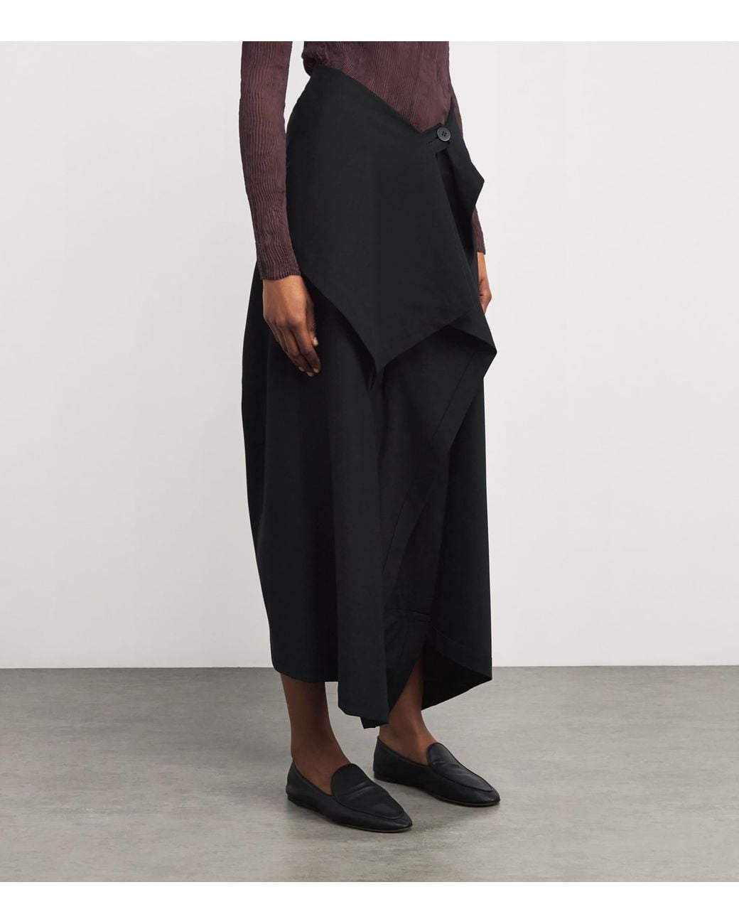 Issey Miyake Black Cotton-Blend Simple Ensemble Trousers