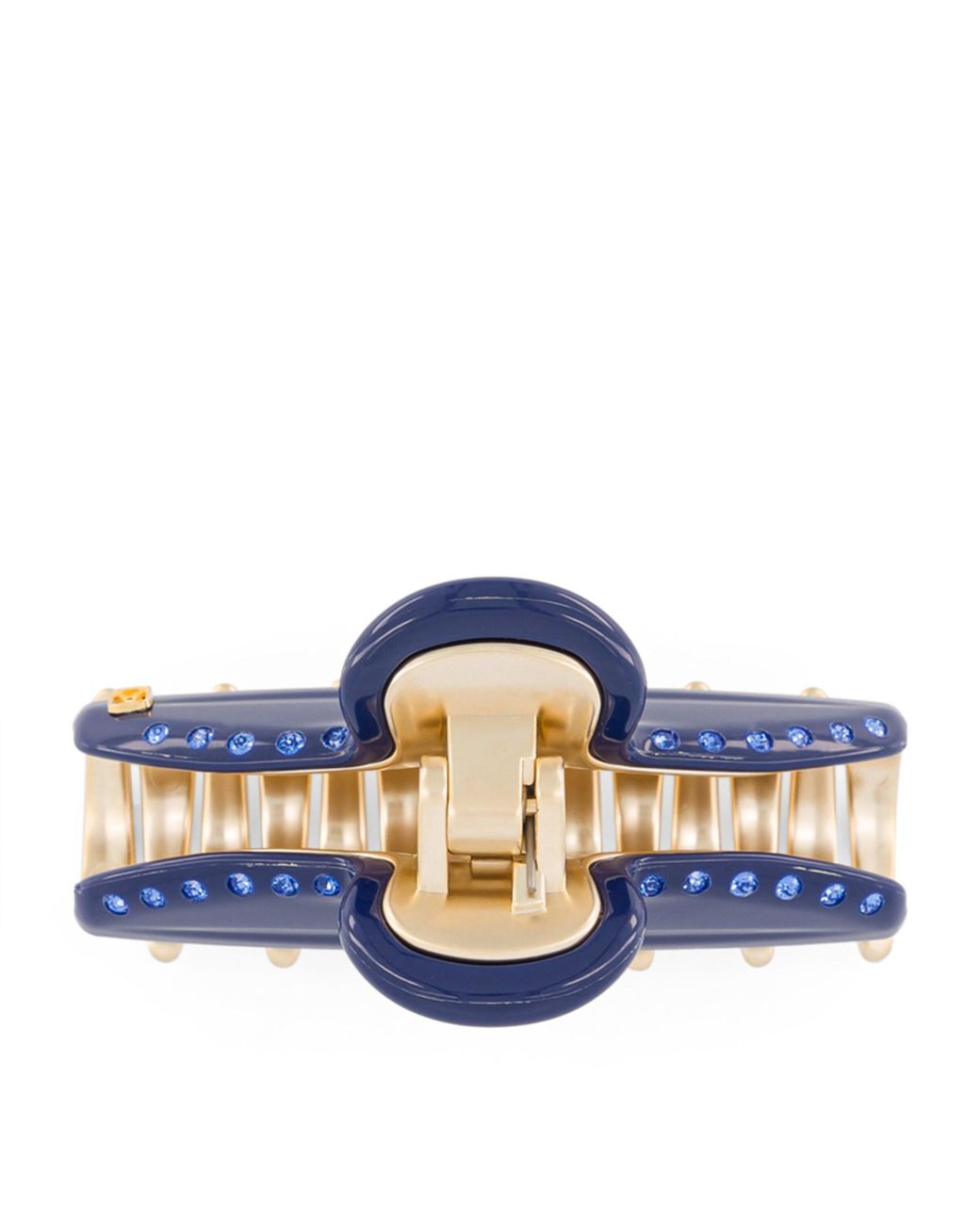 Alexandre De Paris Blue Plated Claw Hair Clip