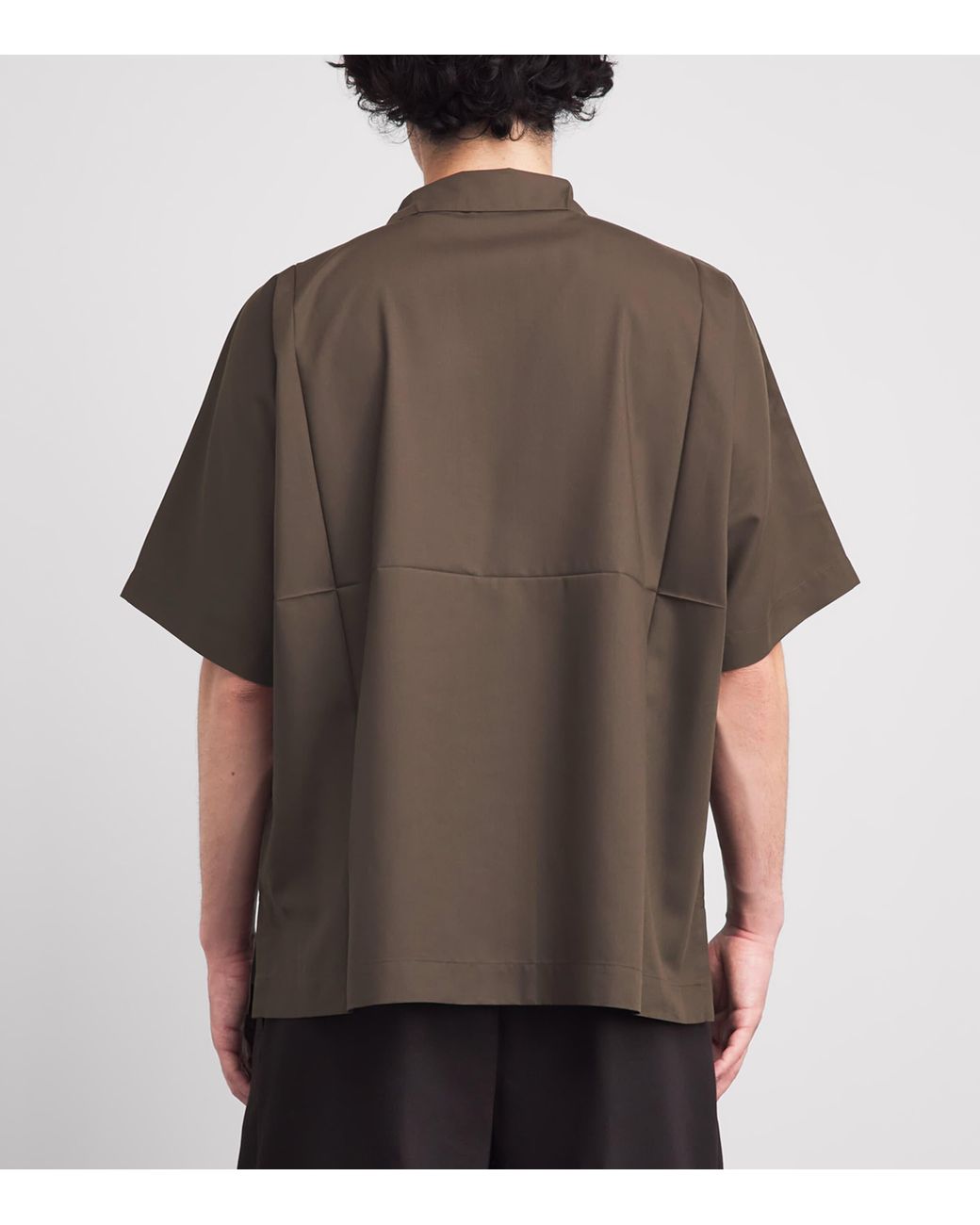 IM MEN Brown Short-Sleeve Compact Shirt for men