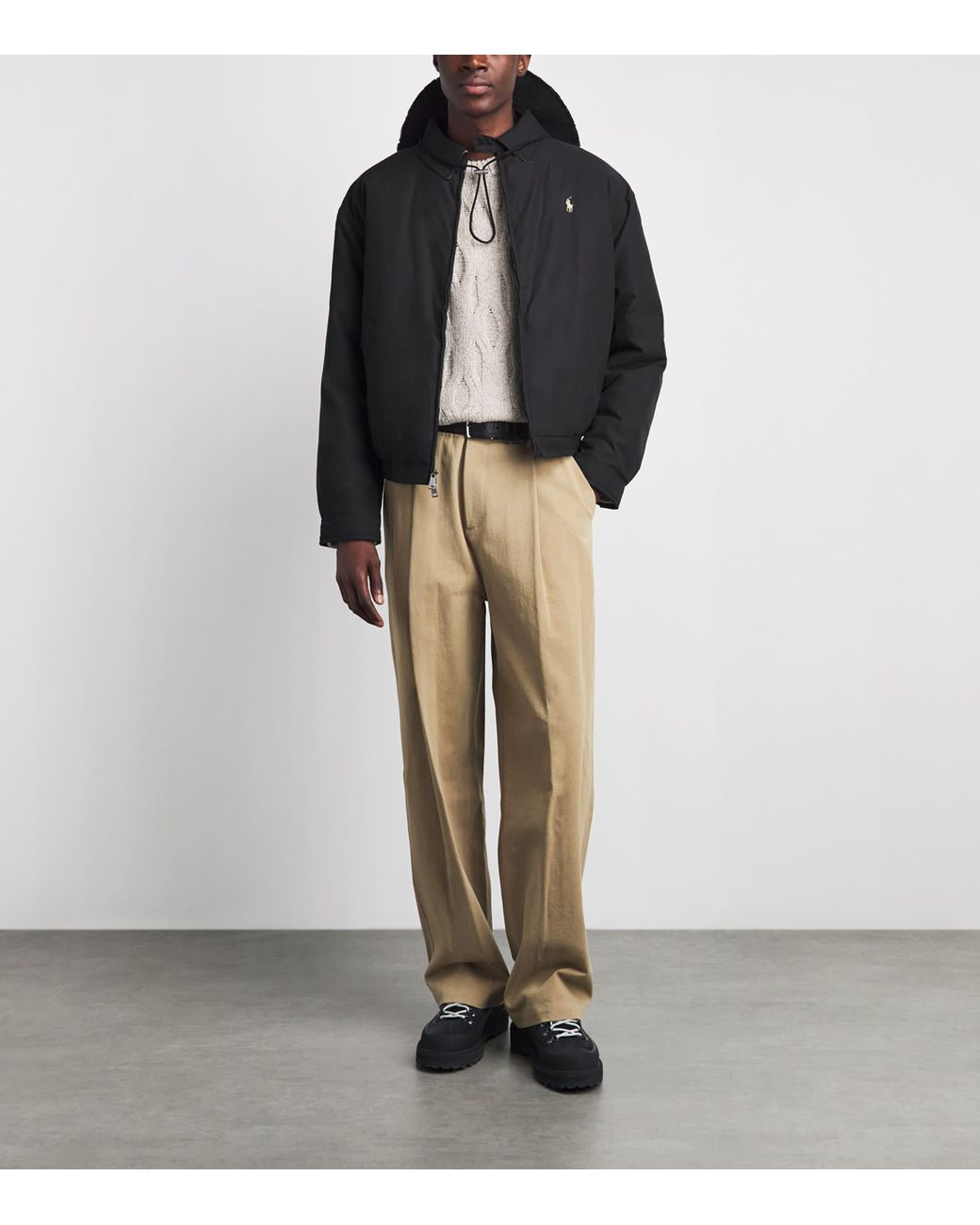 Polo Ralph Lauren Black Polo Pony Harrington Jacket for men