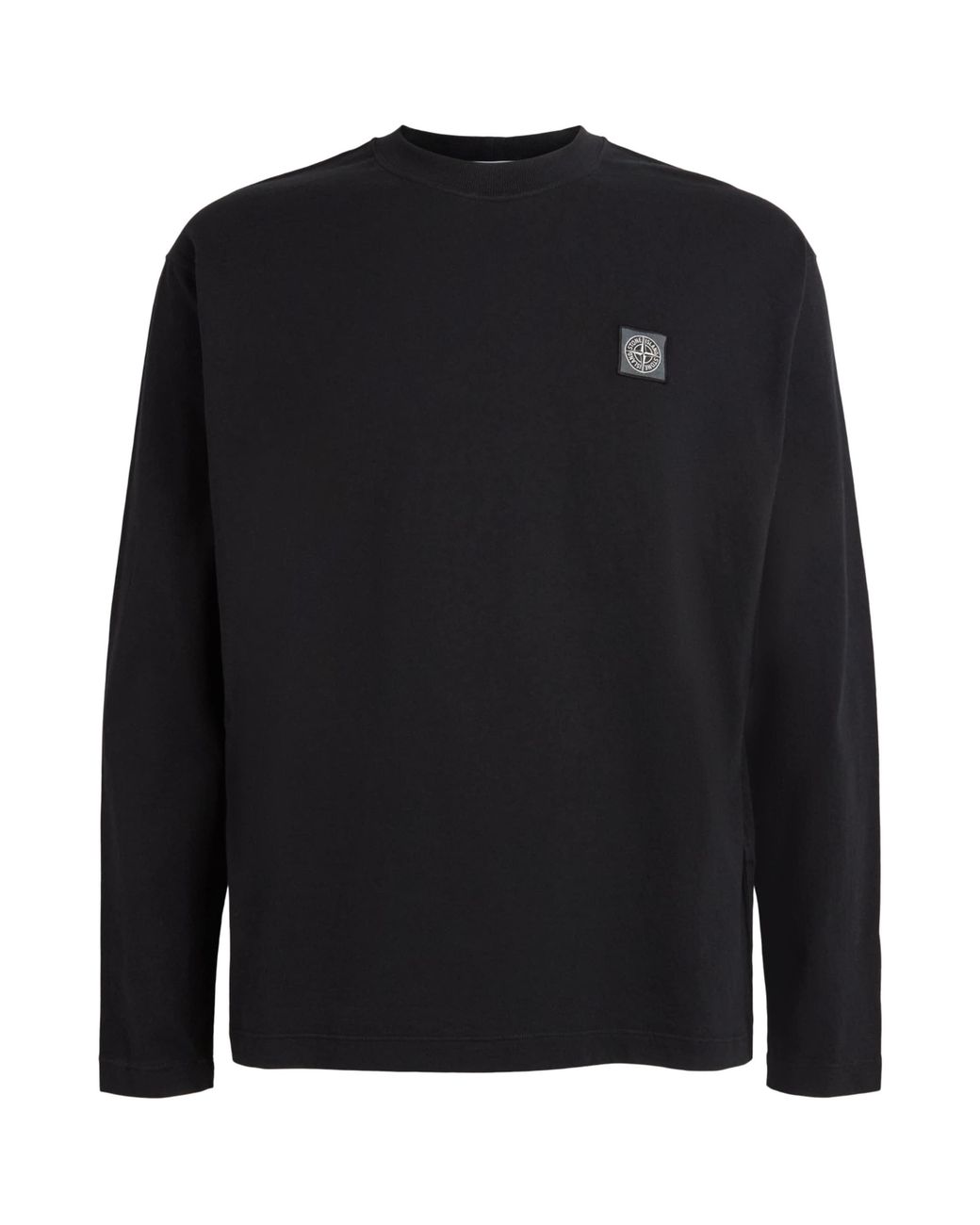 Stone Island Black Compass Slim Long-Sleeve T-Shirt for men