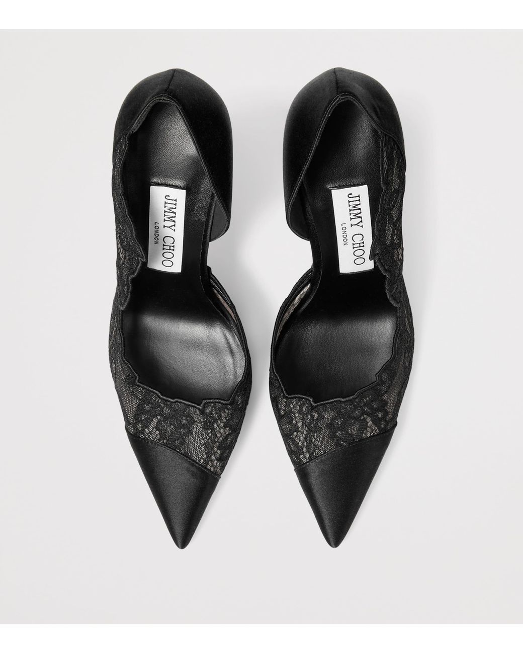 Jimmy Choo Black Brigitte 100 Lace Pumps