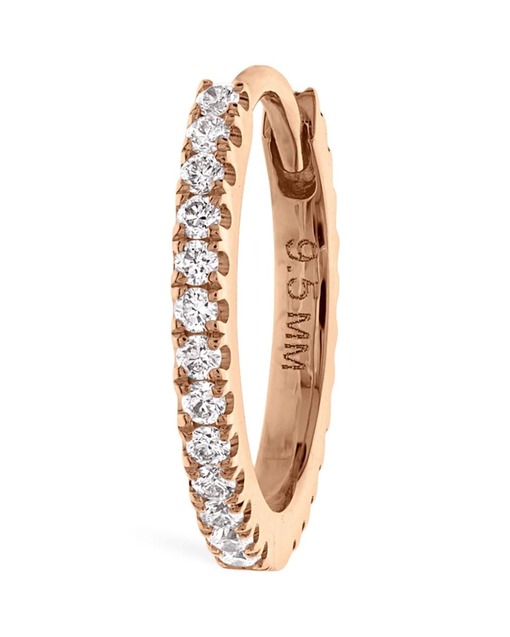 Maria Tash Metallic Diamond Eternity Single Hoop Earring