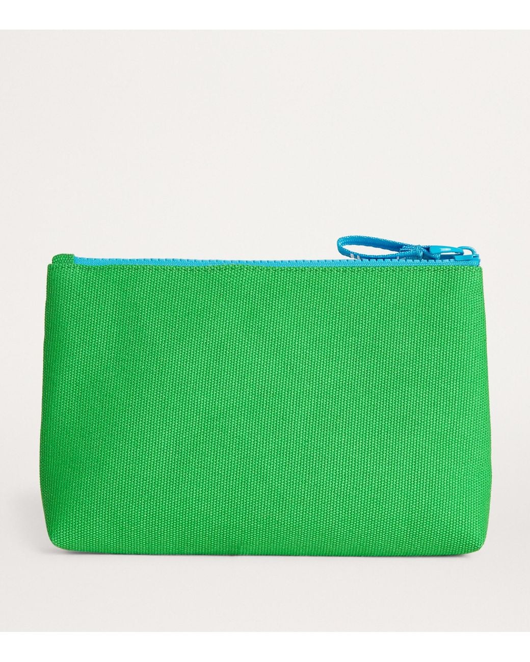 Harrods Green Small Cotton Logo Pouch